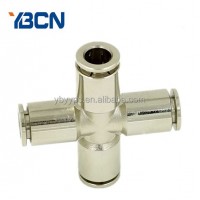 China Supplier Quick Connector Cross Join Tube Fitting /4-way Cross Pipe Fitting