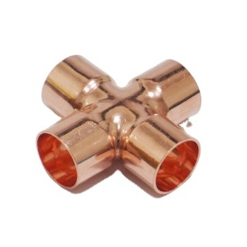 15mm Copper End Feed Equal Cross 4 Ways Plumbing Sanitary Pipe Fitting For Gas Water Oil